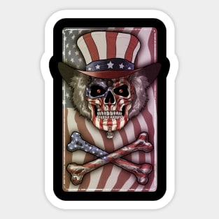 Uncle Sam Skull, America, 4th of July Sticker